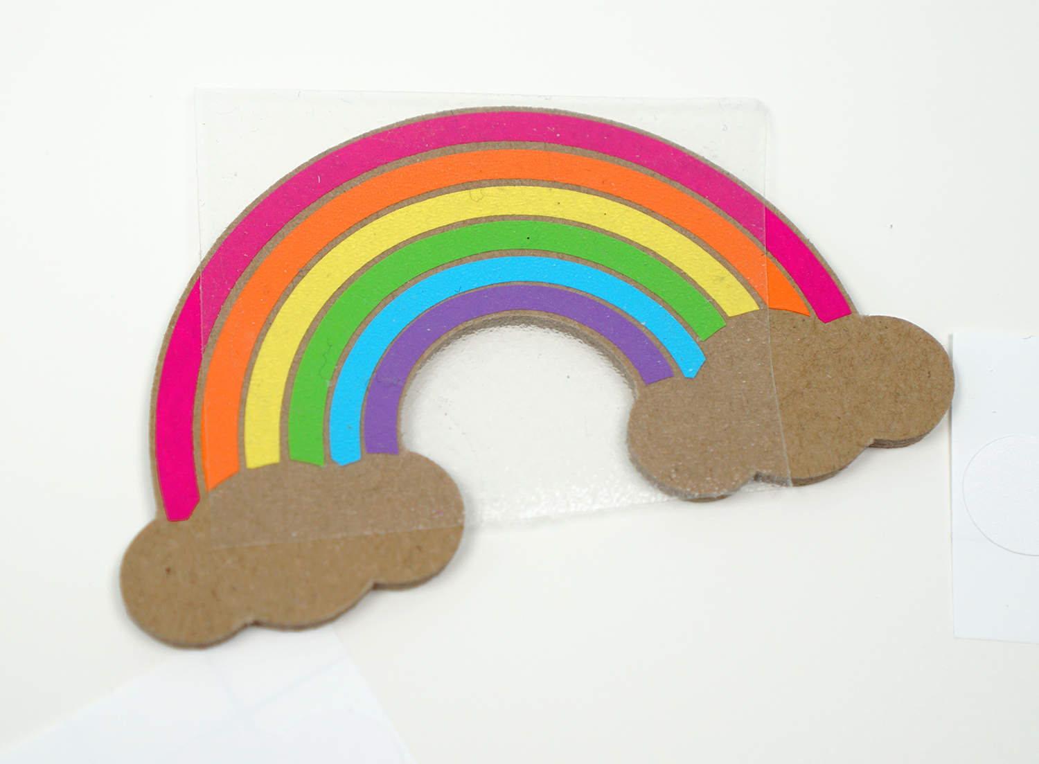 assembled rainbow using transfer tape