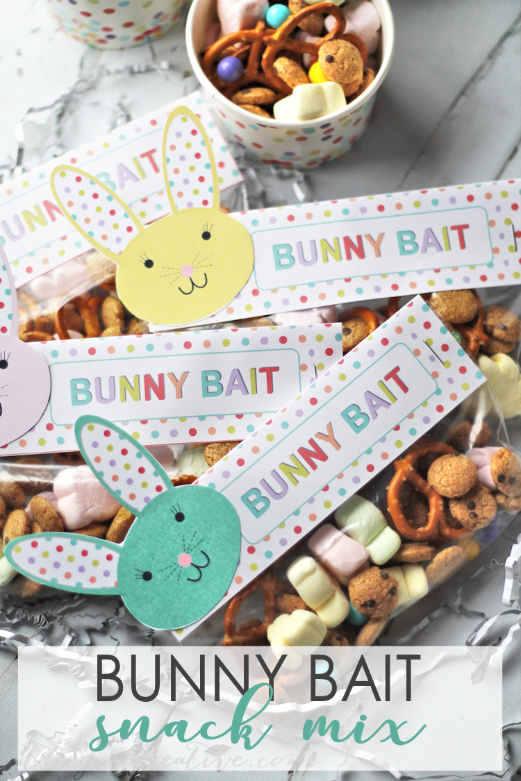 printable bunny bait snack mix 