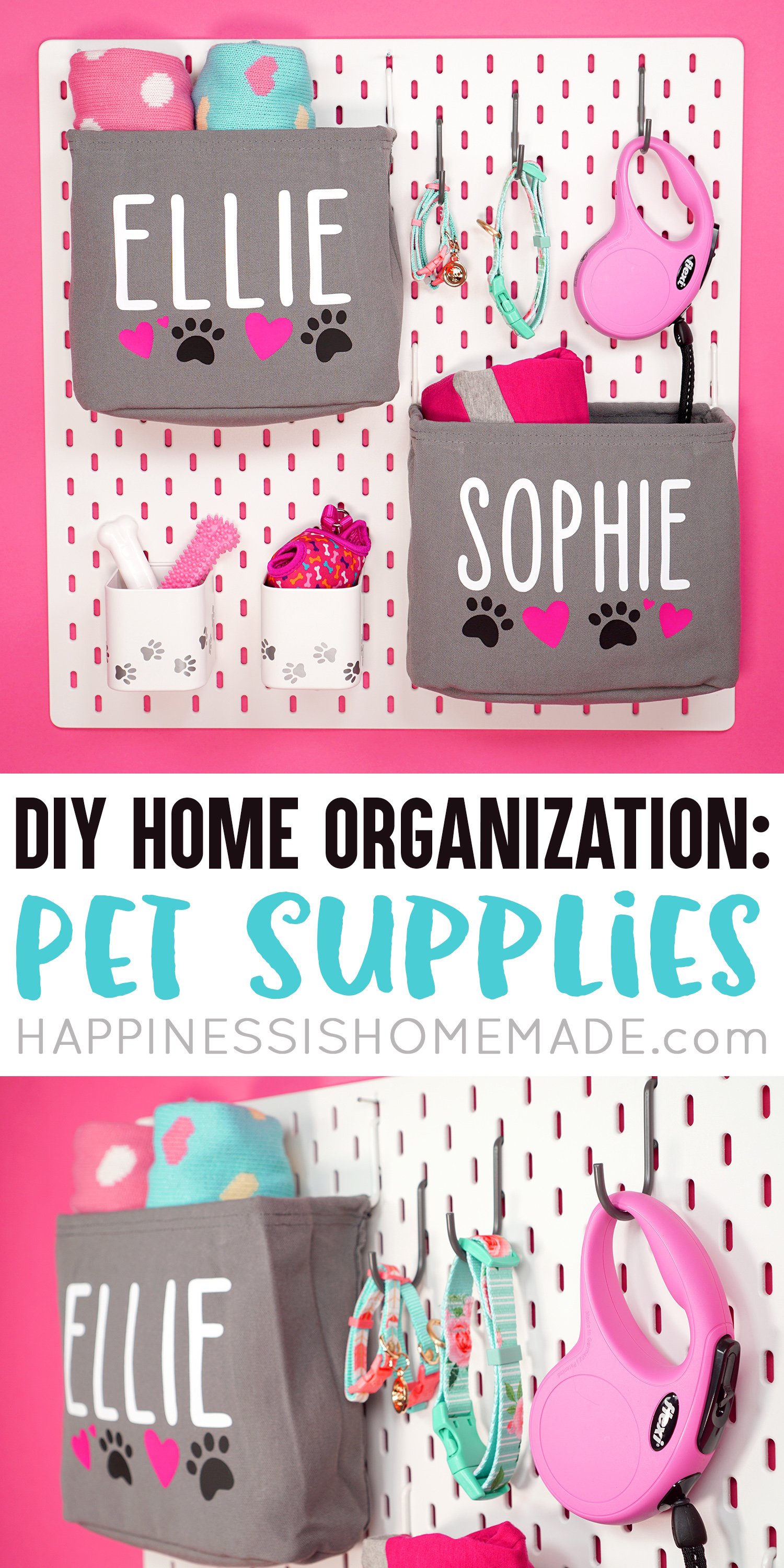 DIY home organization pet supplies