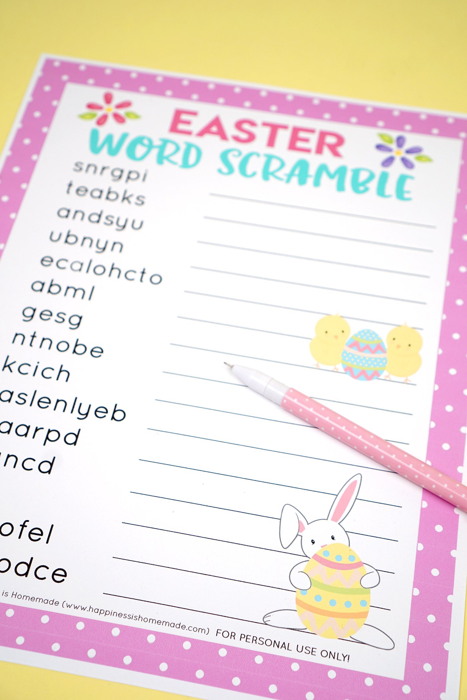 printable easter word game