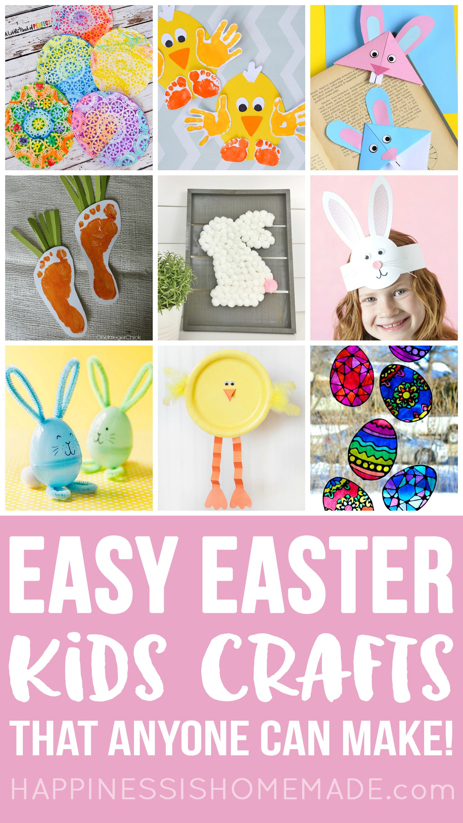 25 Cute and Fun Easter Crafts for Kids - Crazy Little Projects