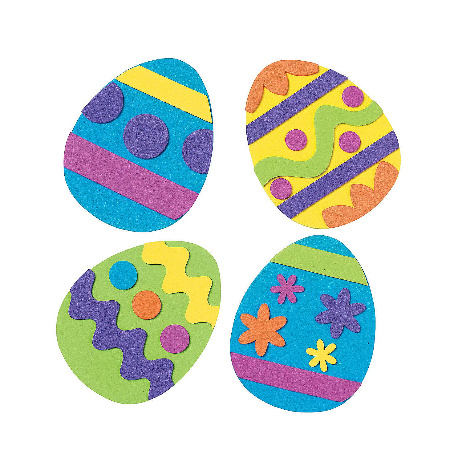 cut out paper decorated easter eggs