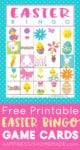 free printable easter bingo game card