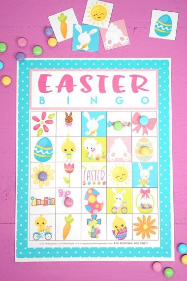 printable easter bingo game for kids