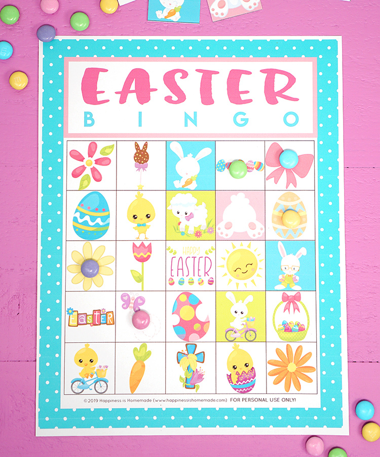 cute easter bingo game for kids