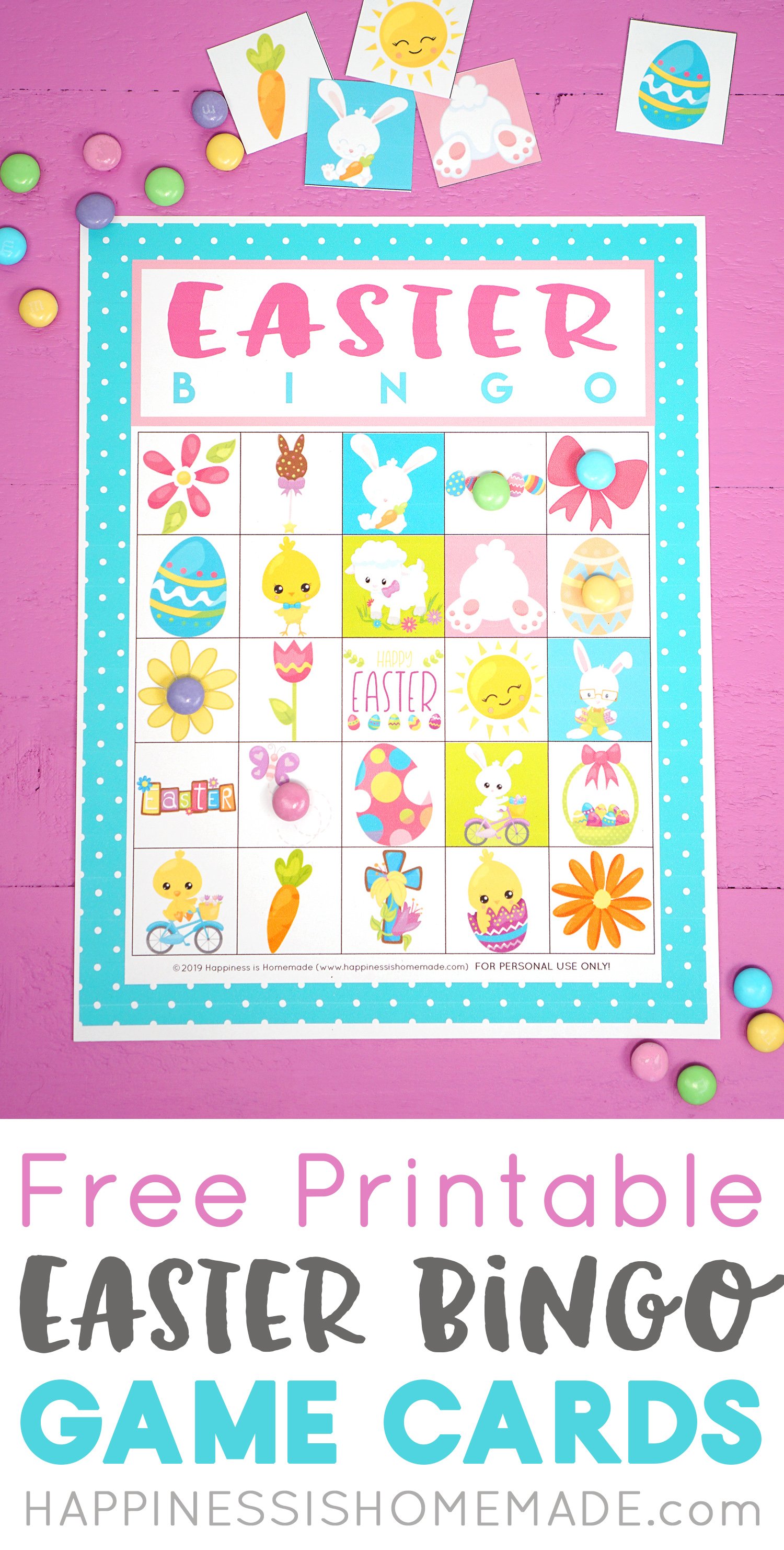 free printable easter bingo game cards