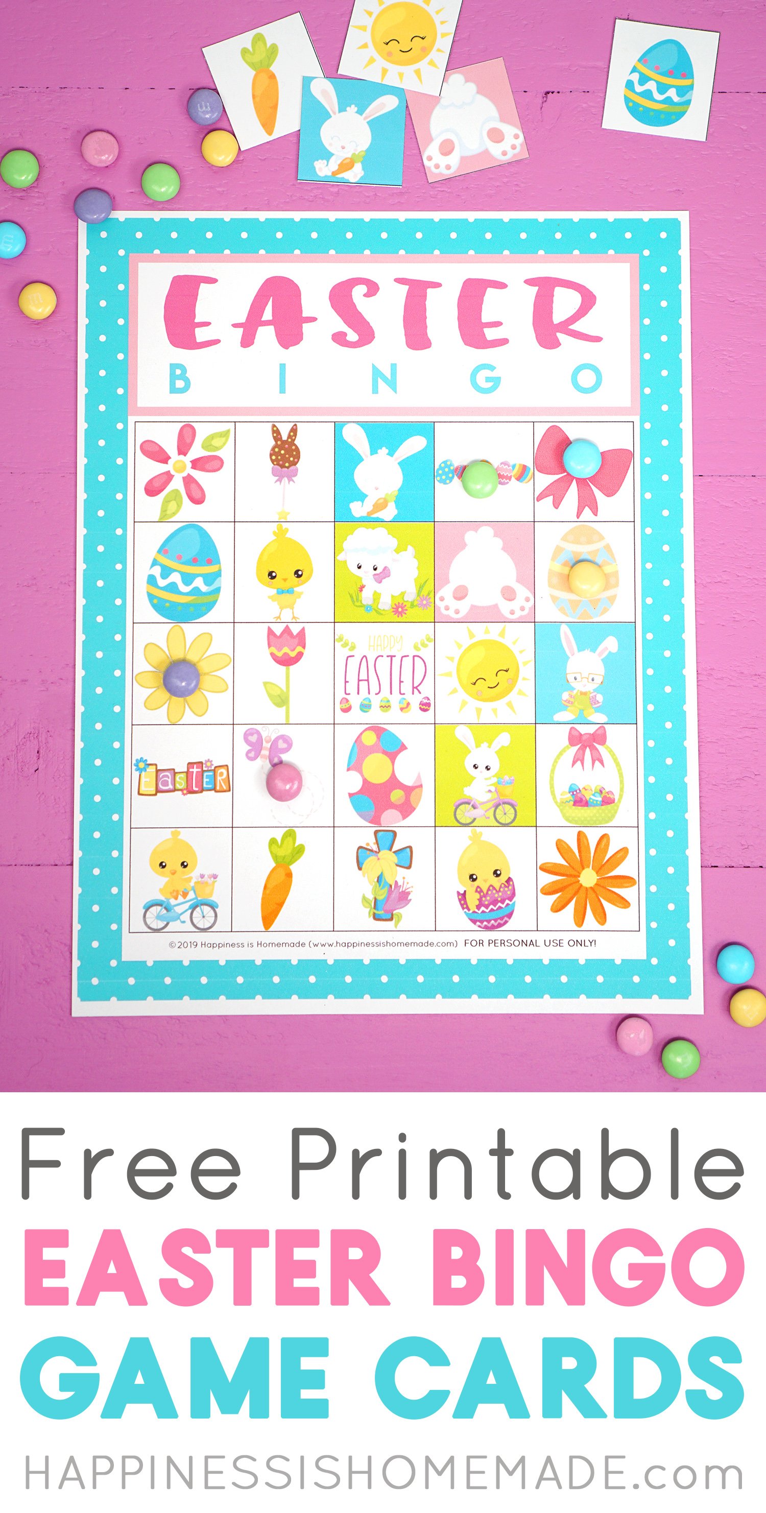 FREE Printable Easter Bingo Game Cards - Happiness is Homemade