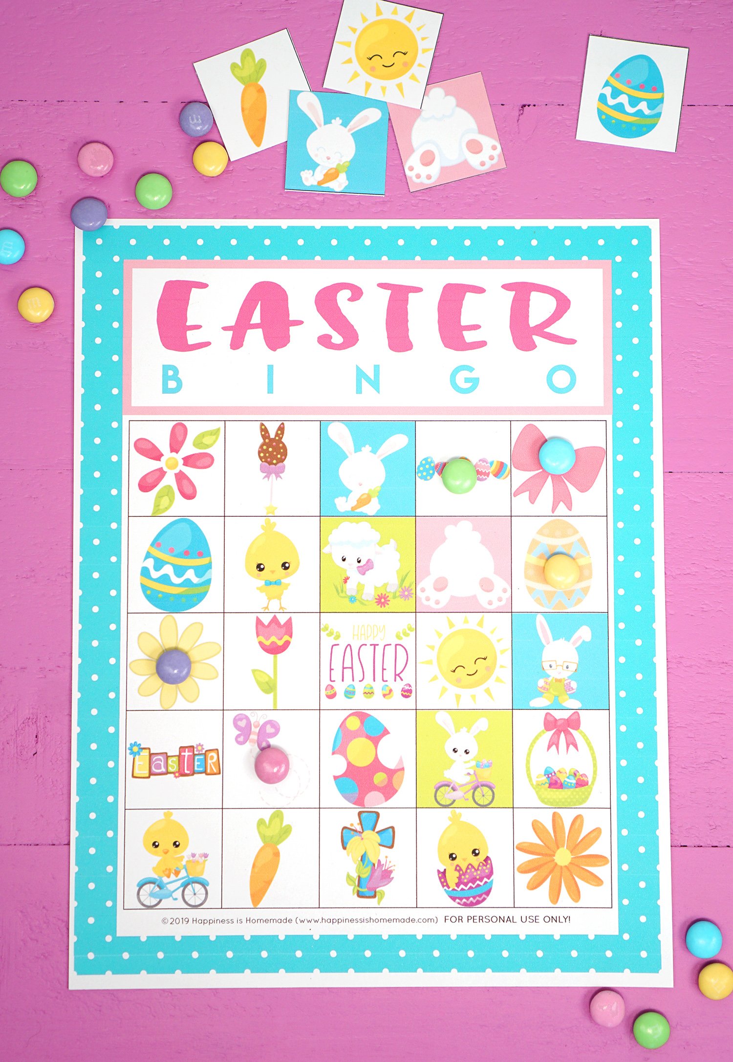 FREE Printable Easter Bingo Game Cards Happiness is Homemade