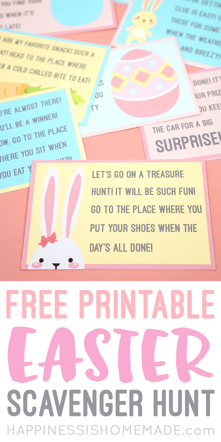 free printable easter scavenger hunt for kids