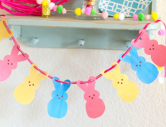 easter egg bunny garland 