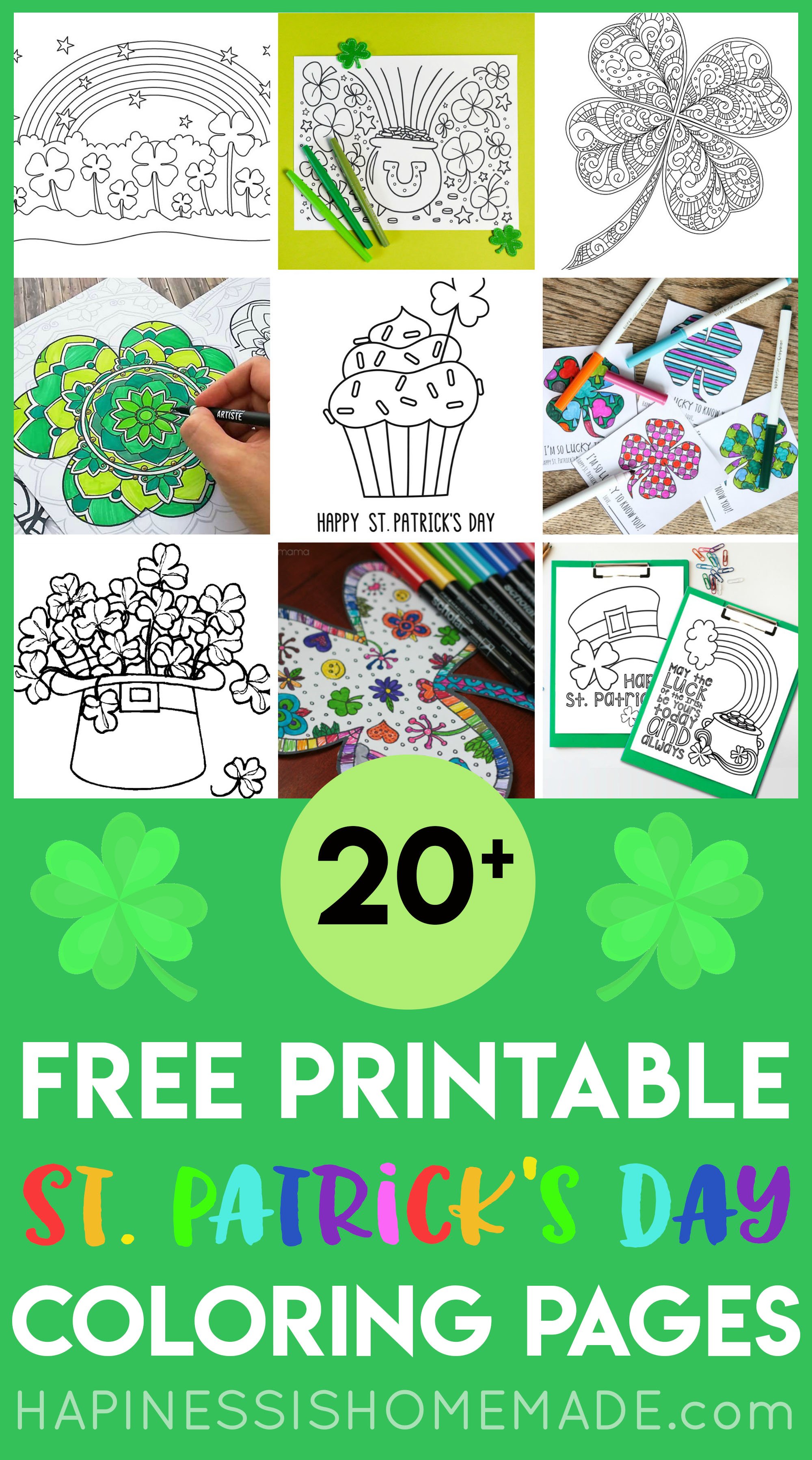 Free St Patrick S Day Coloring Pages Happiness Is Homemade