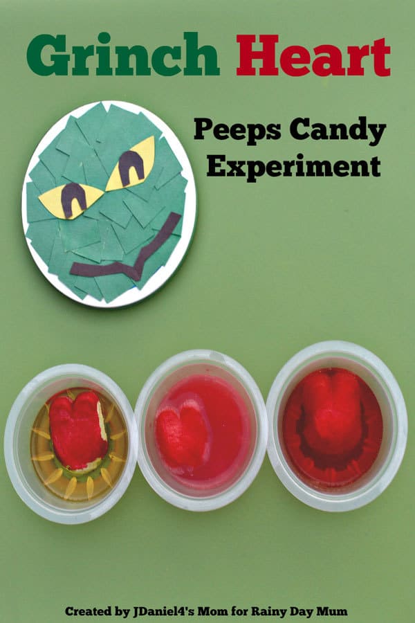peeps candy experiment grinch heart themed