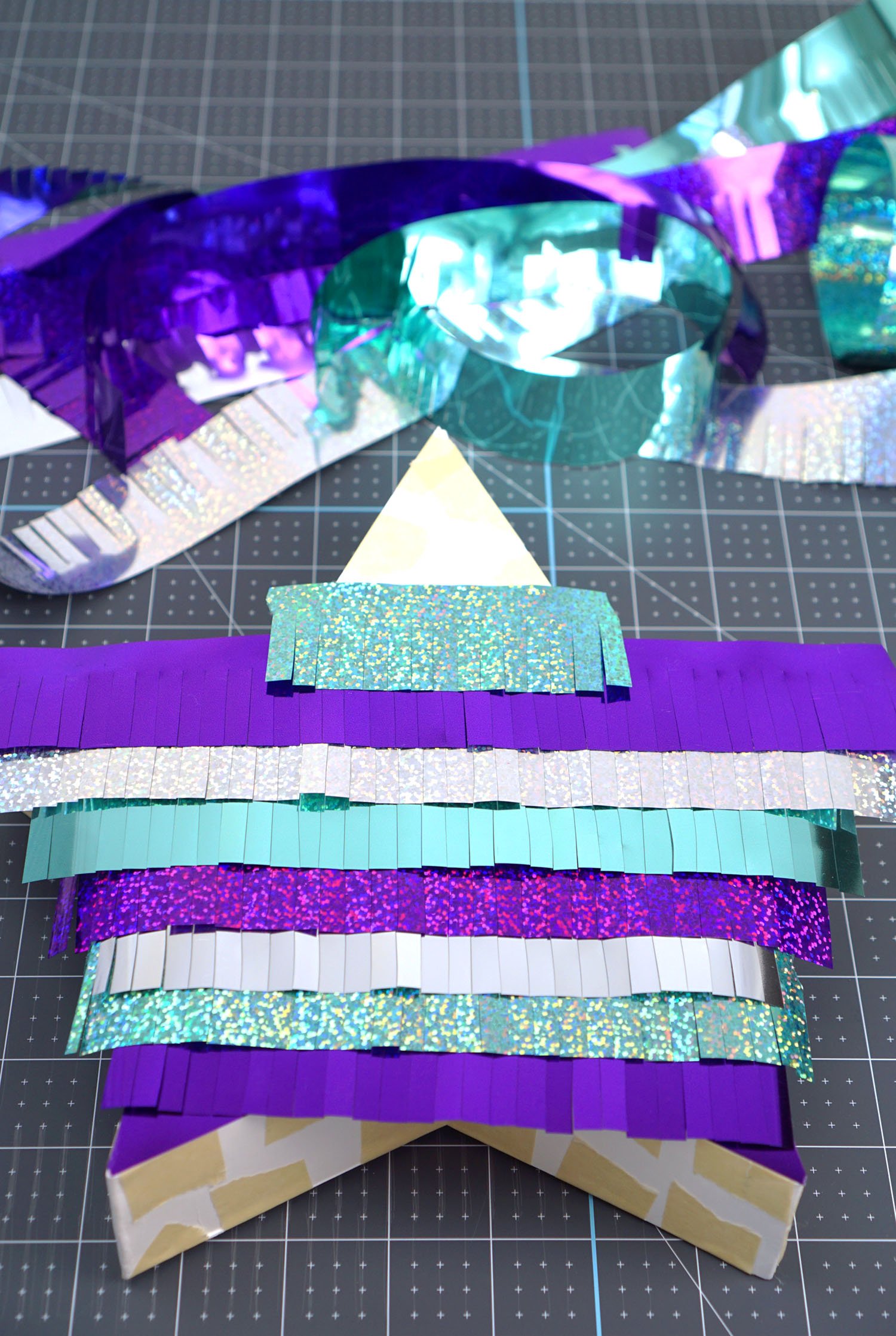 layering fringe over pinata