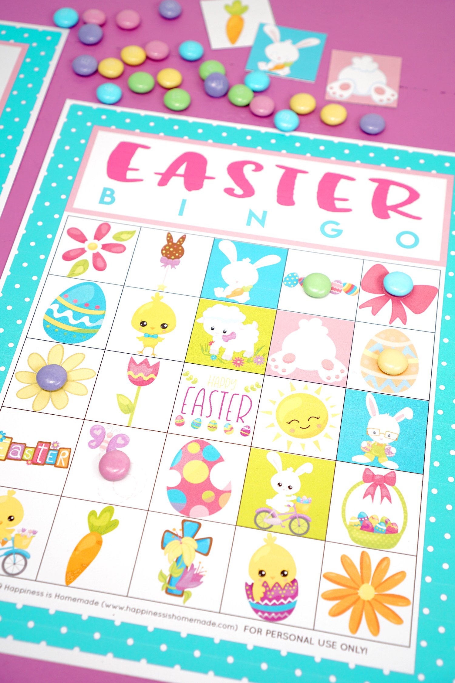 easter bingo cards printable game for kids