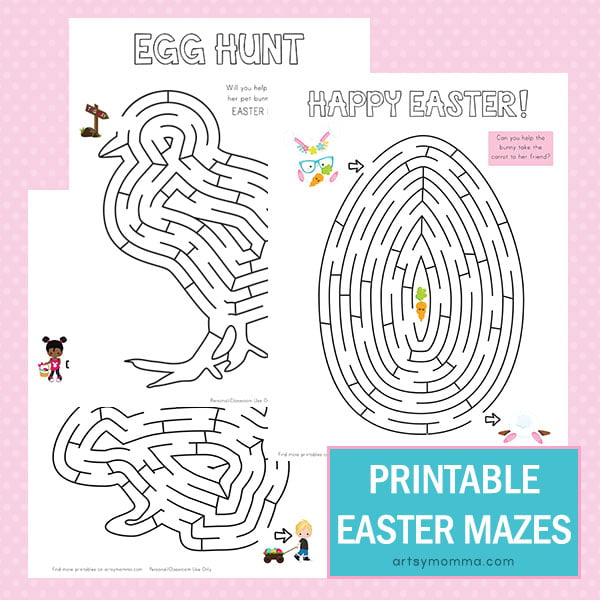 printable easter mazes for kids