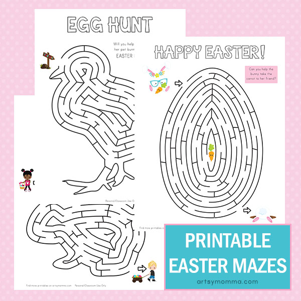 printable easter mazes for kids