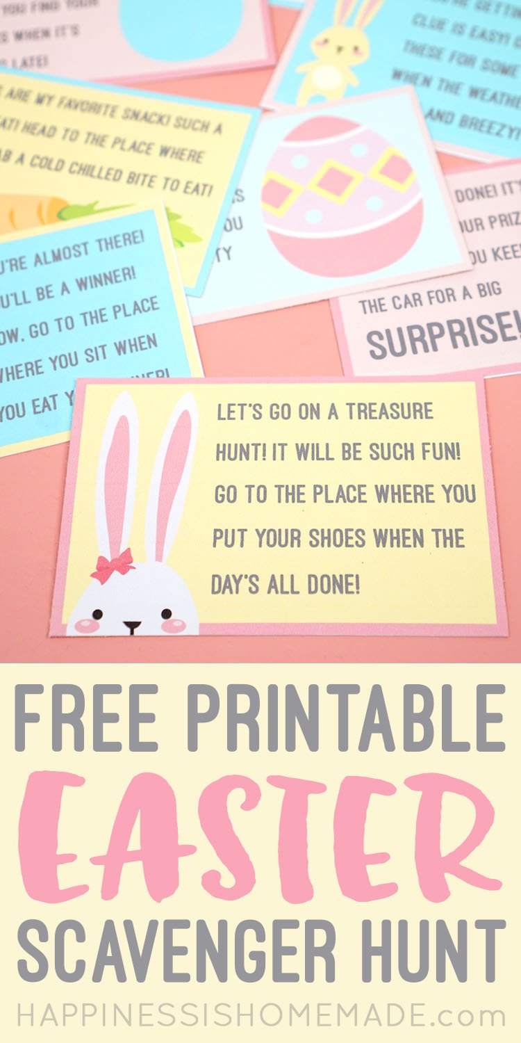 free printable easter scavenger hunt for kids