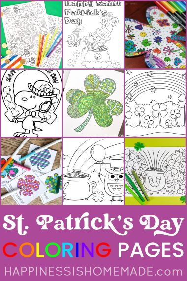 st patricks day coloring pages pin graphic