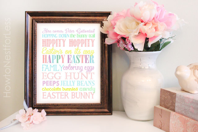 happy easter sign decorations