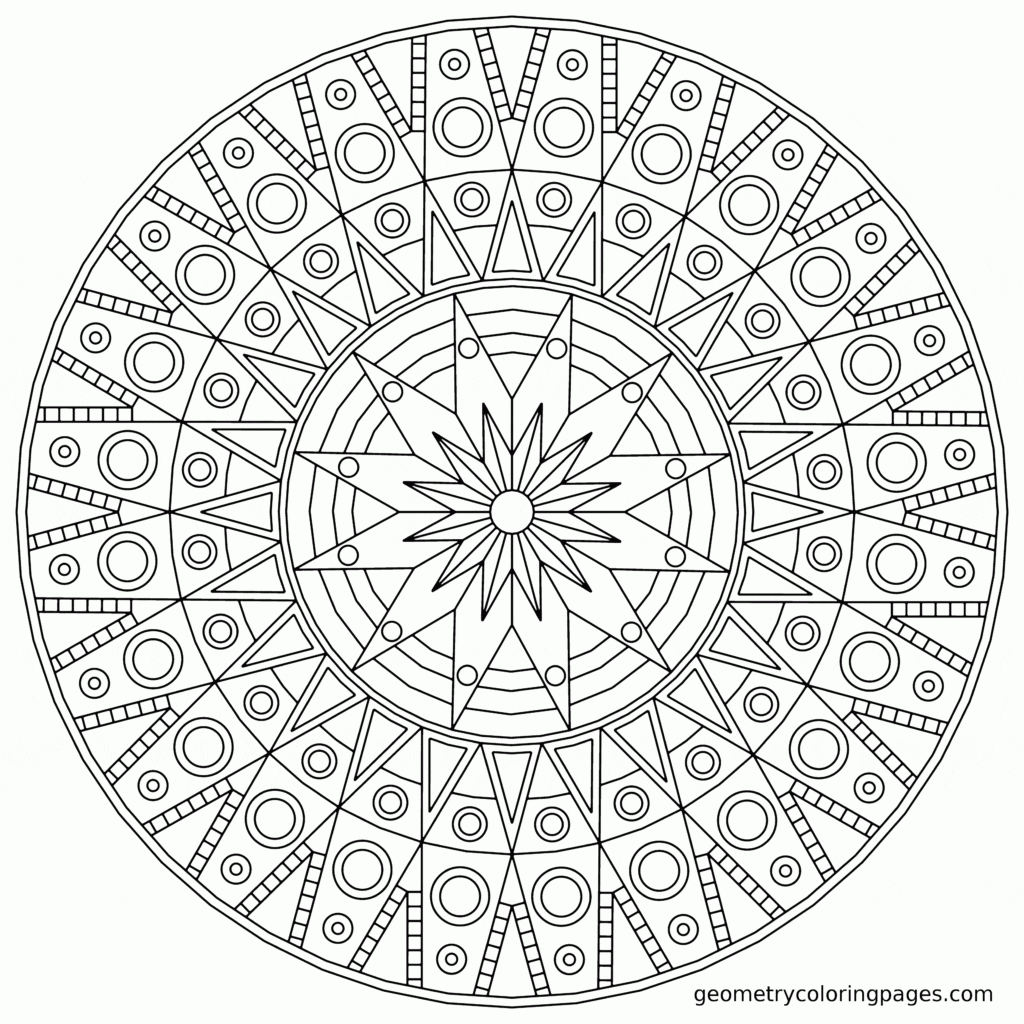 pretty mandala coloring page