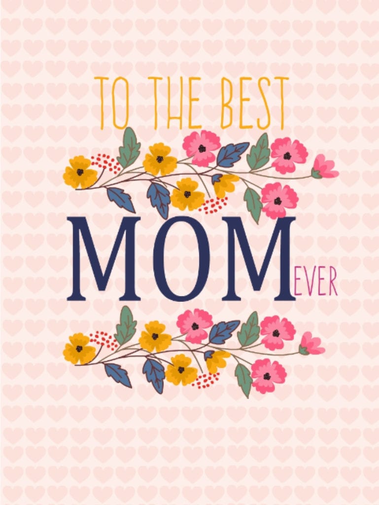 to the best mom mothers day card