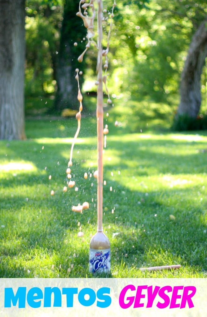 mentos geyser explosion activity for kids