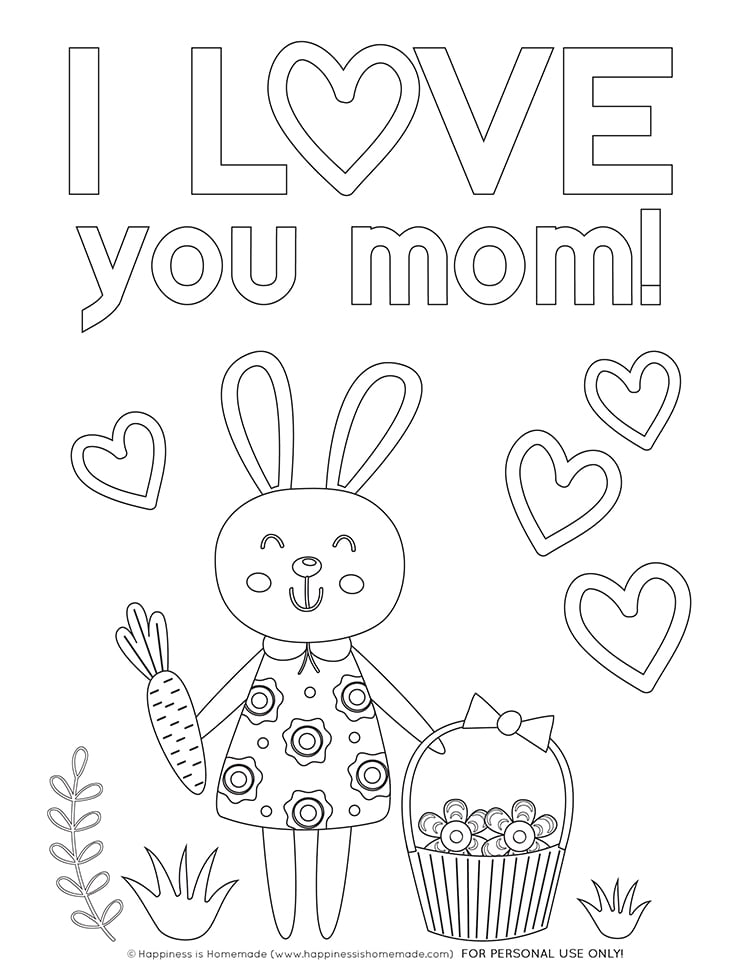 Download Mother's Day Coloring Pages - Free Printables - Happiness is Homemade