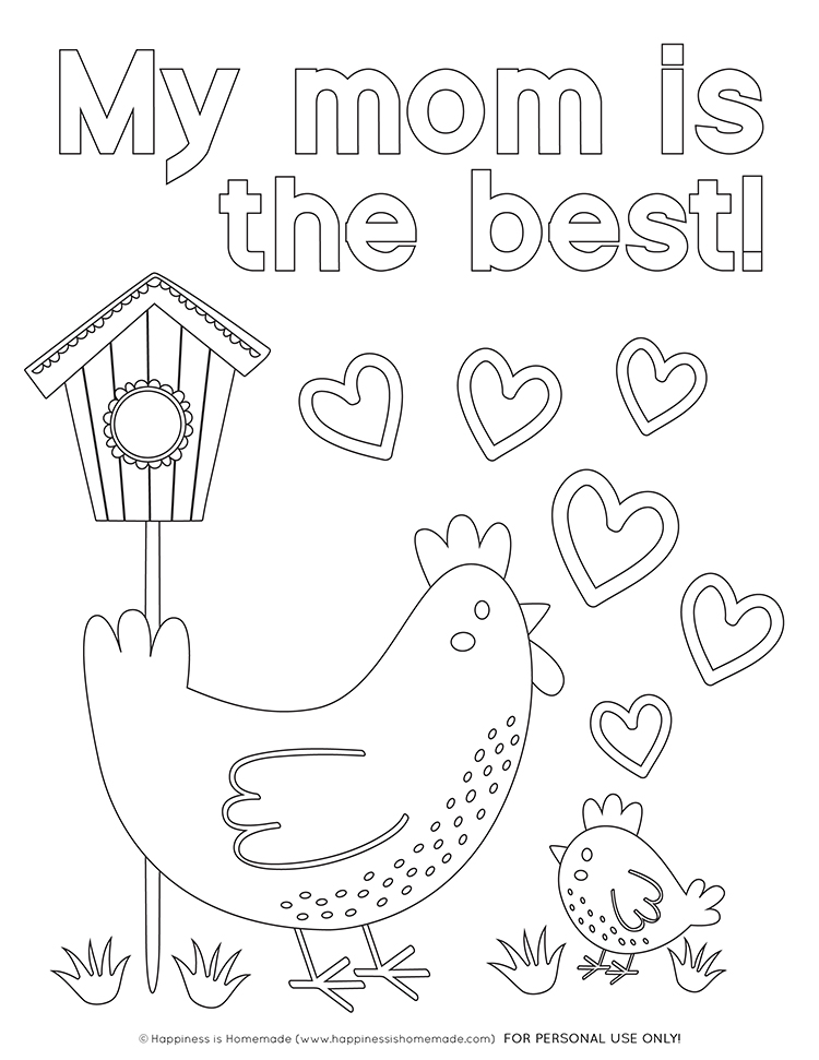 Download Mother's Day Coloring Pages - Free Printables - Happiness is Homemade