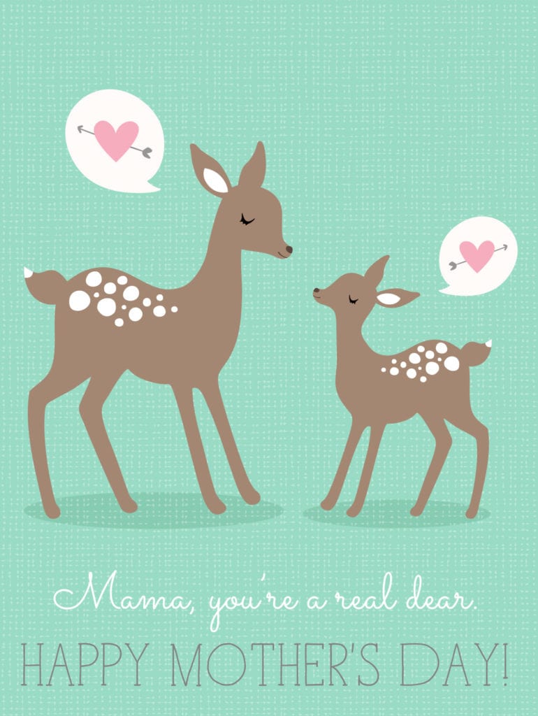 mothers day deer card