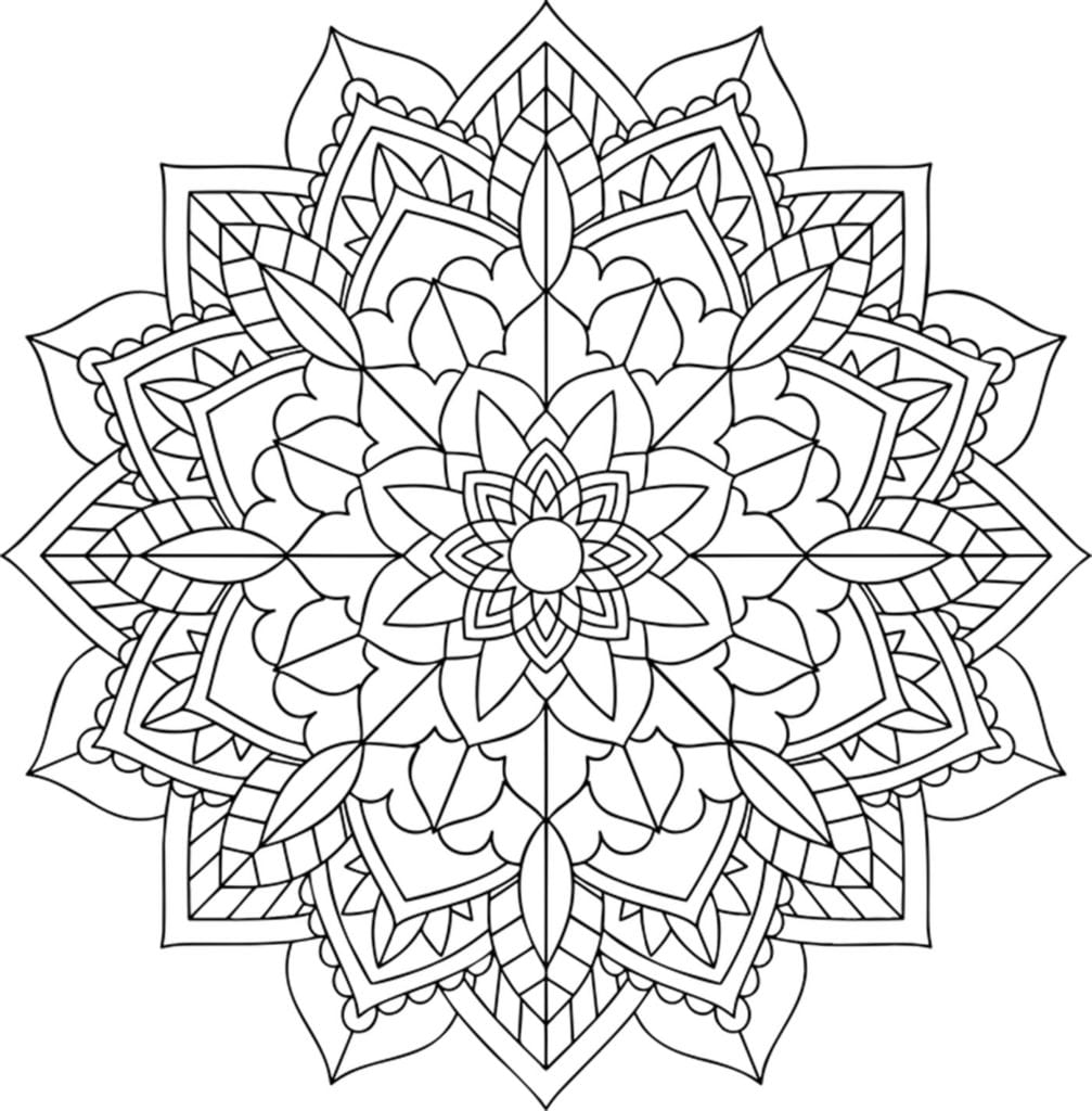 fun mandala printable coloring sheet