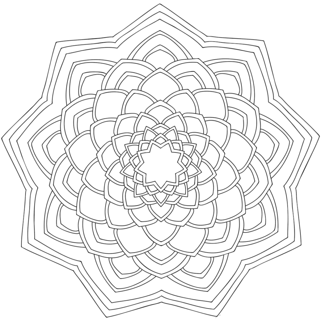 easy mandala coloring sheet