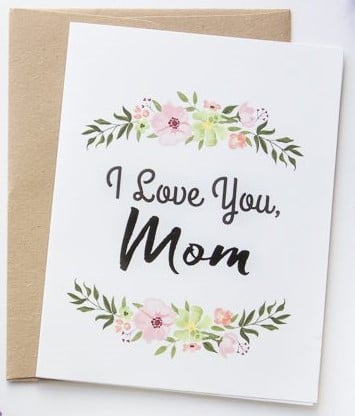 i love you mom mothers day card