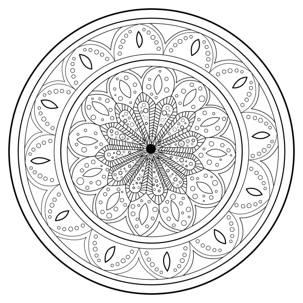 fun mandala printable coloring page