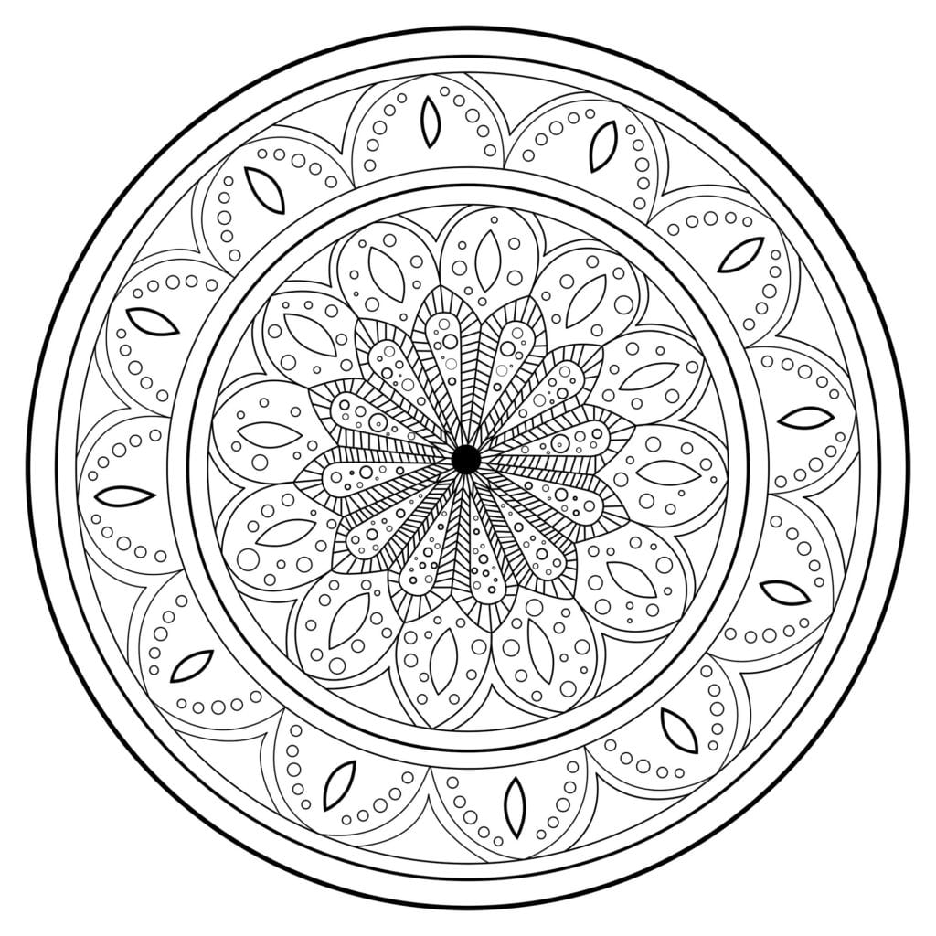 fun mandala printable coloring page