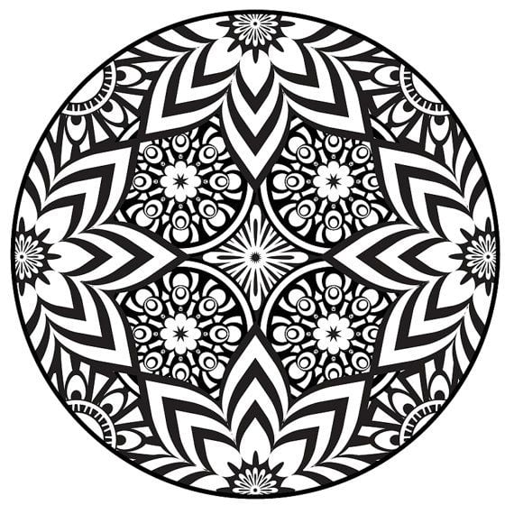 psychedelic mandala coloring page