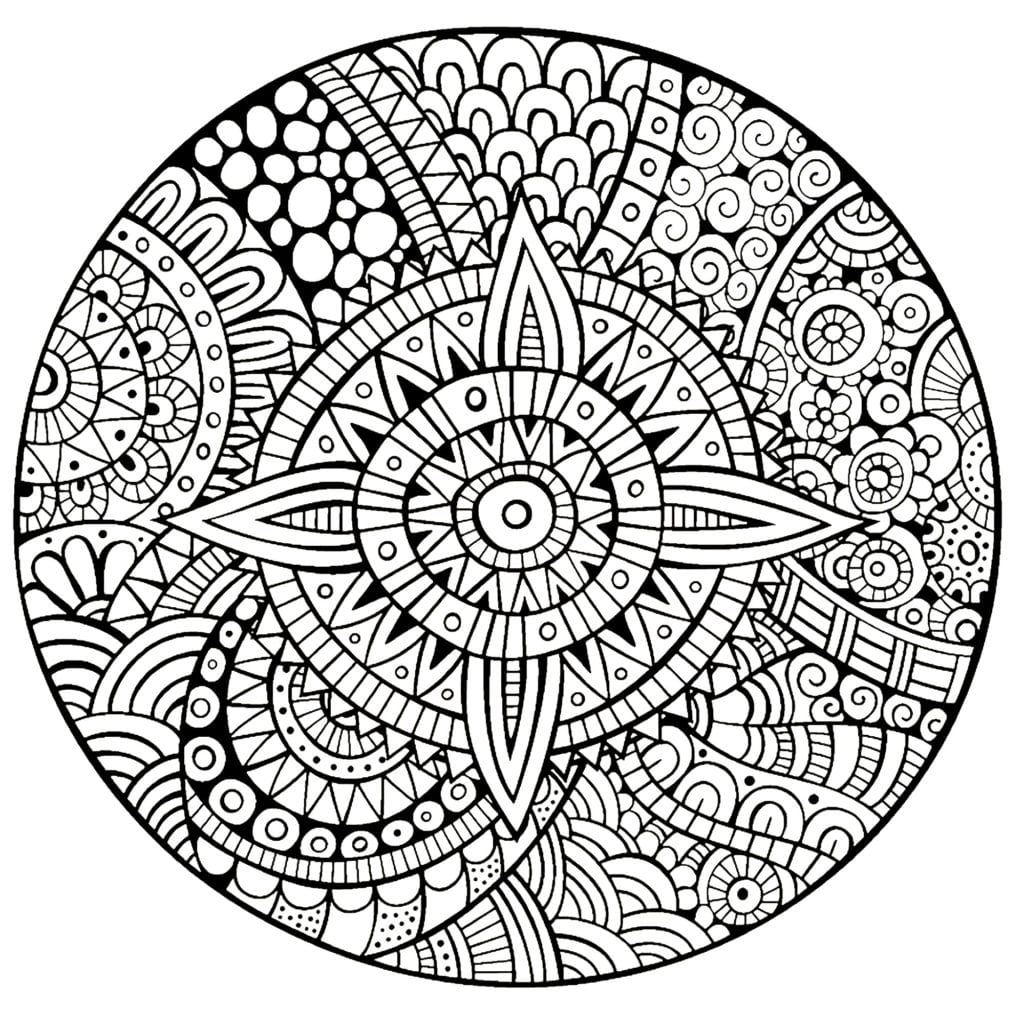 mandala coloring sheet for adults