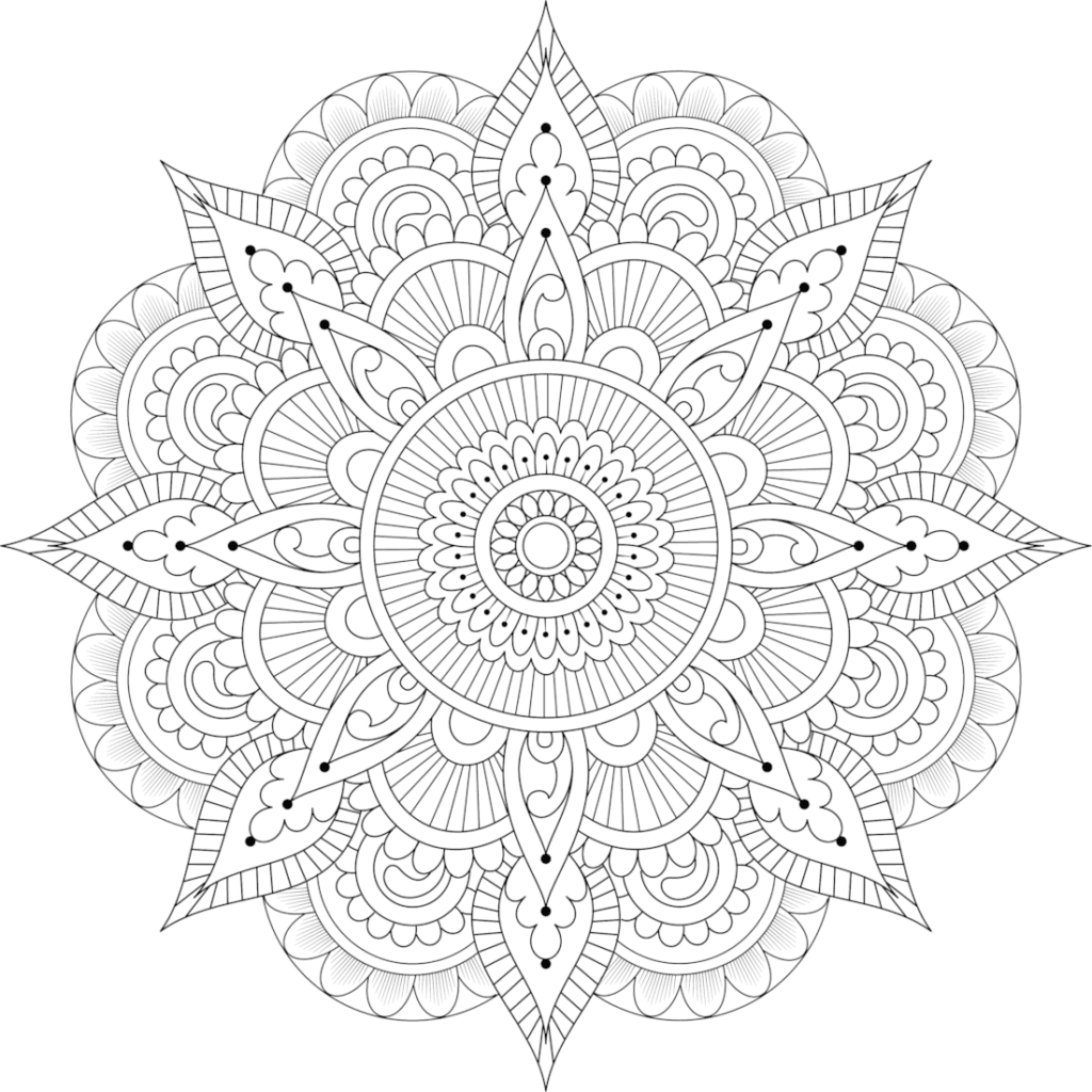 pretty mandala coloring page