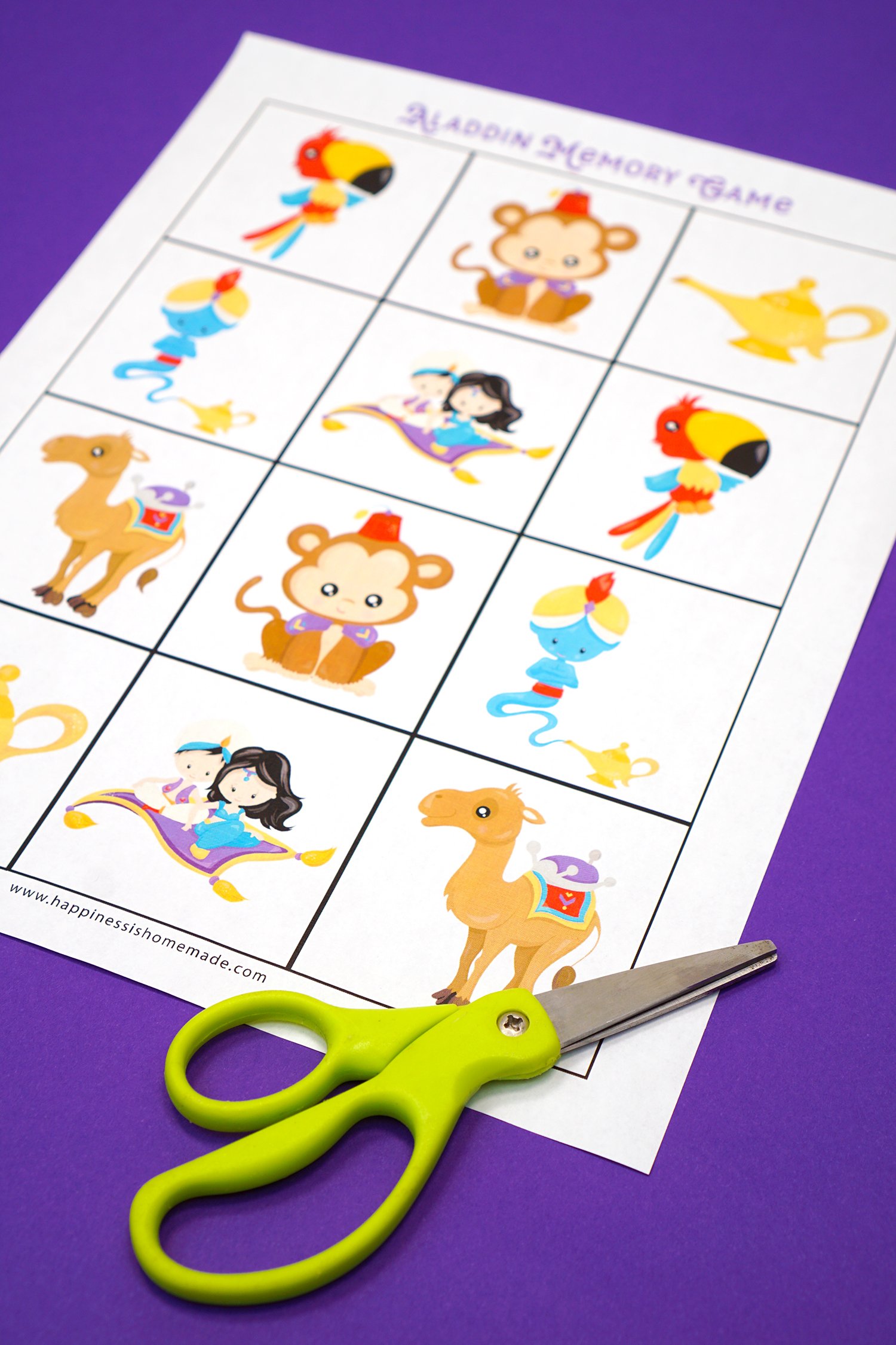 Free Aladdin-Themed Printable Preschool Worksheets Aladdin Memory Game Preschool Printables