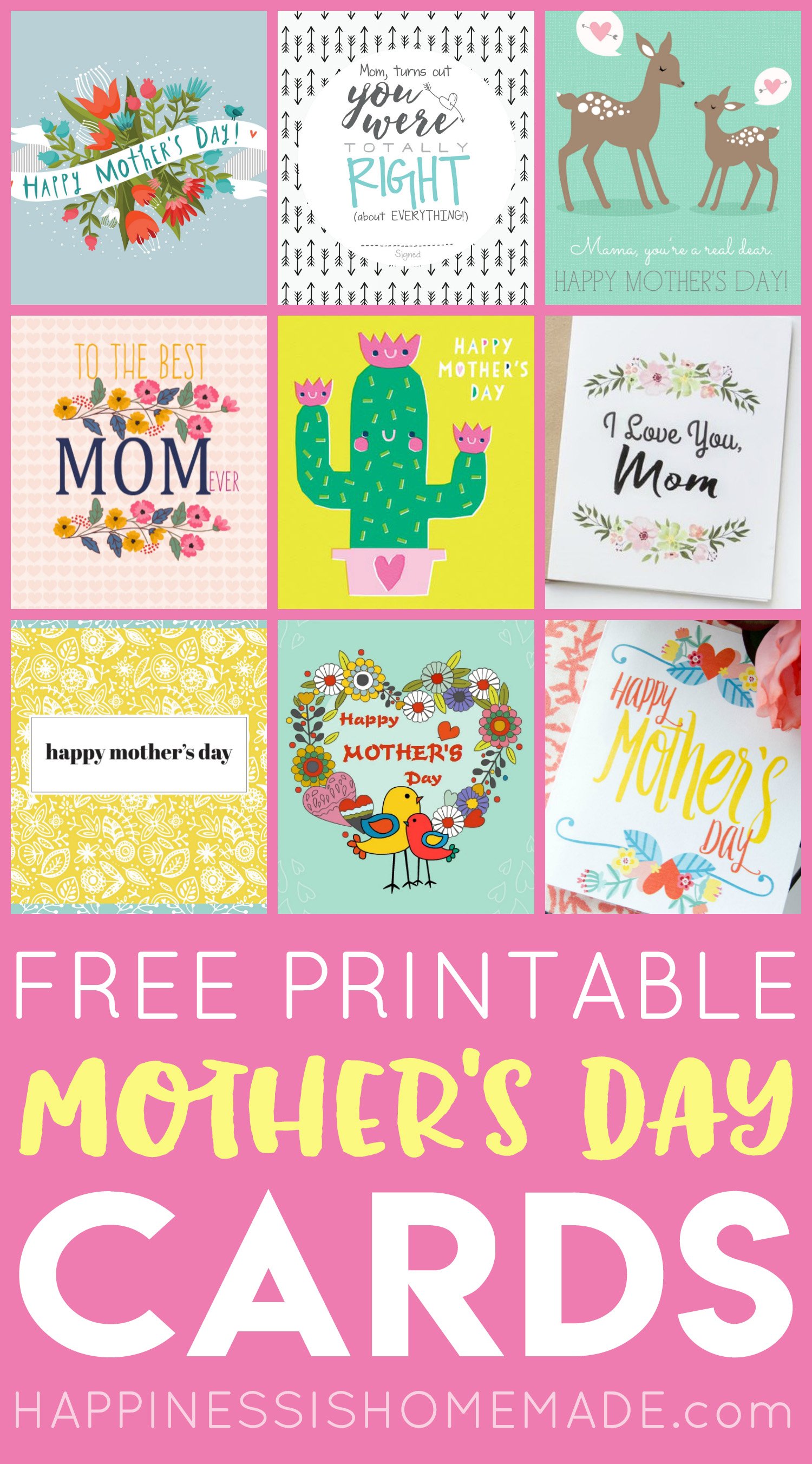 free printable mothers day cards for mom