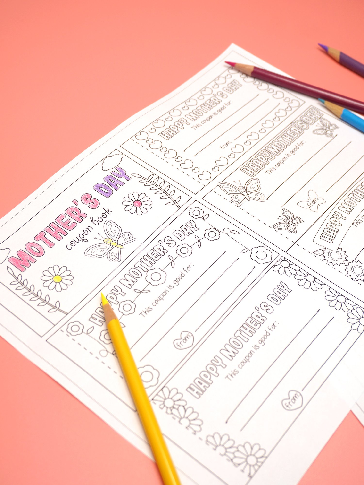 free printable mothers day coupon book