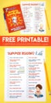 free printable summer reading lists for kids