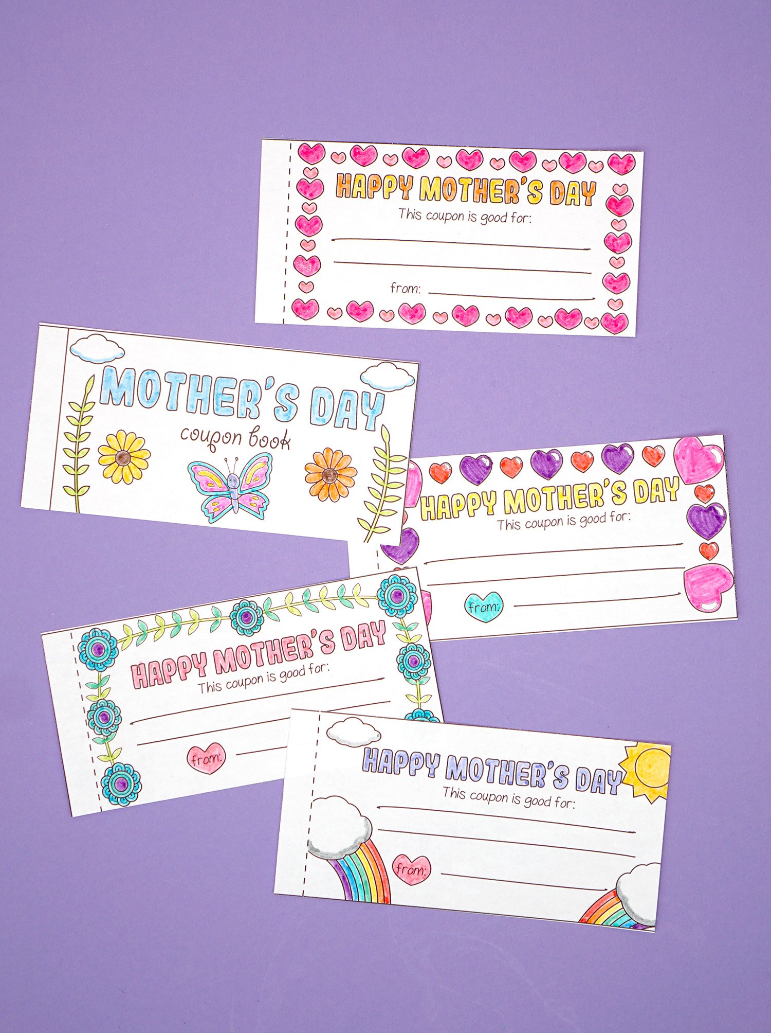 decorated printable mothers day coupons