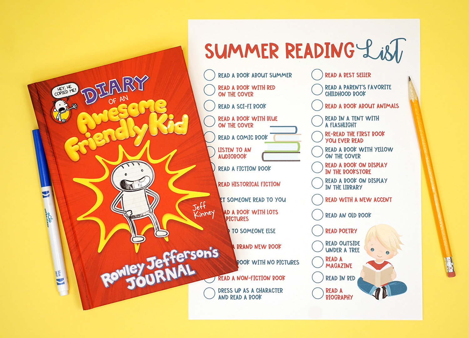 Summer Book Reading Chart