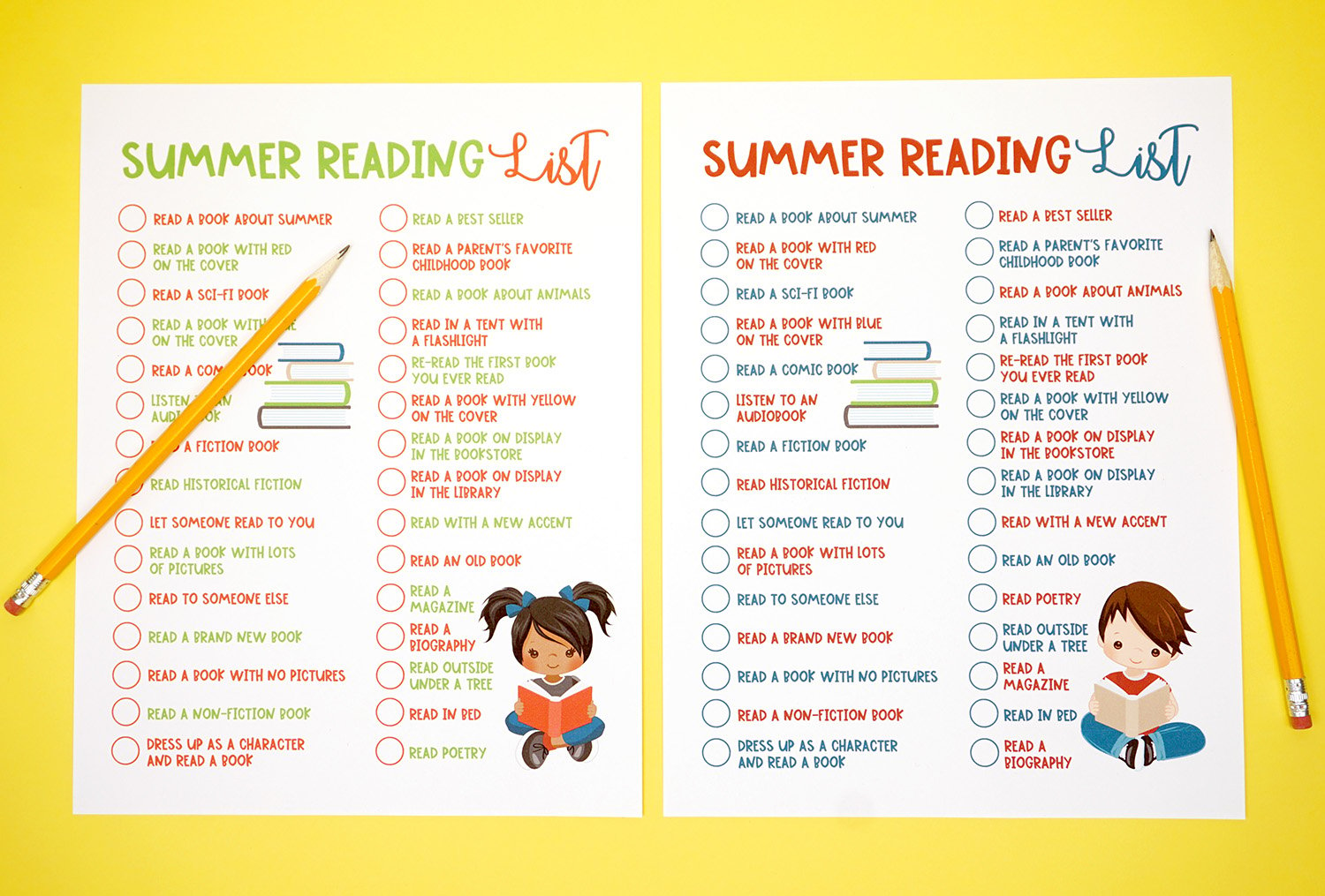 free printable summer reading lists for kids