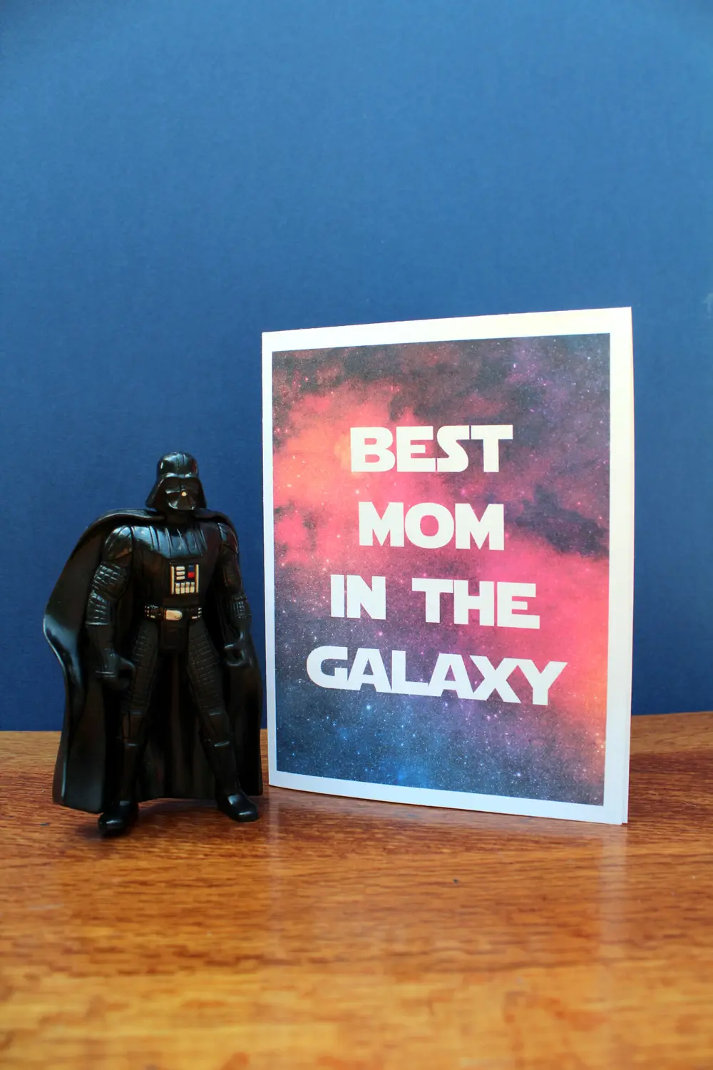 "Best Mom in the Galaxy" printable card with Star Wars toy