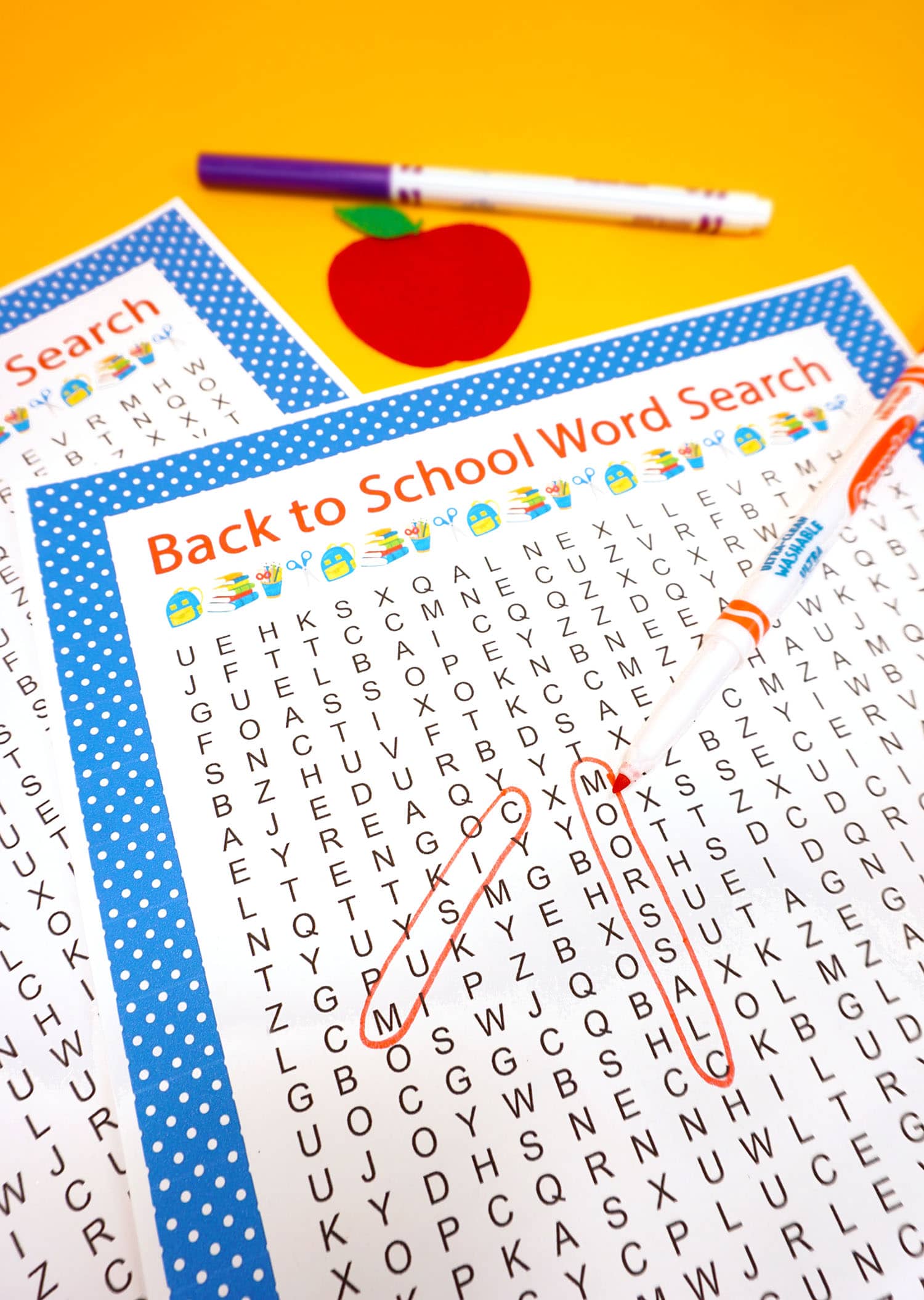 free printables for teachers back to school word search game