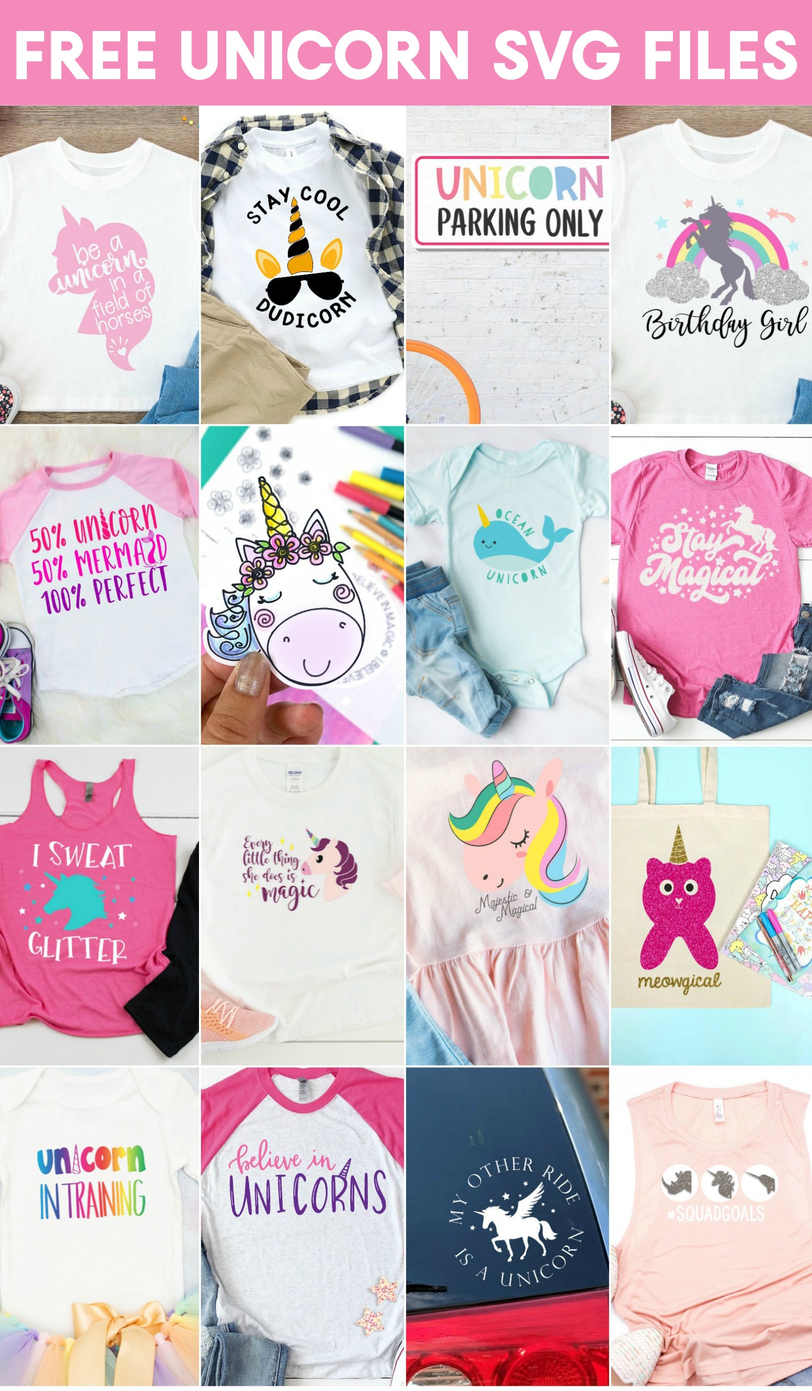 crafts made using unicorn svg file collection