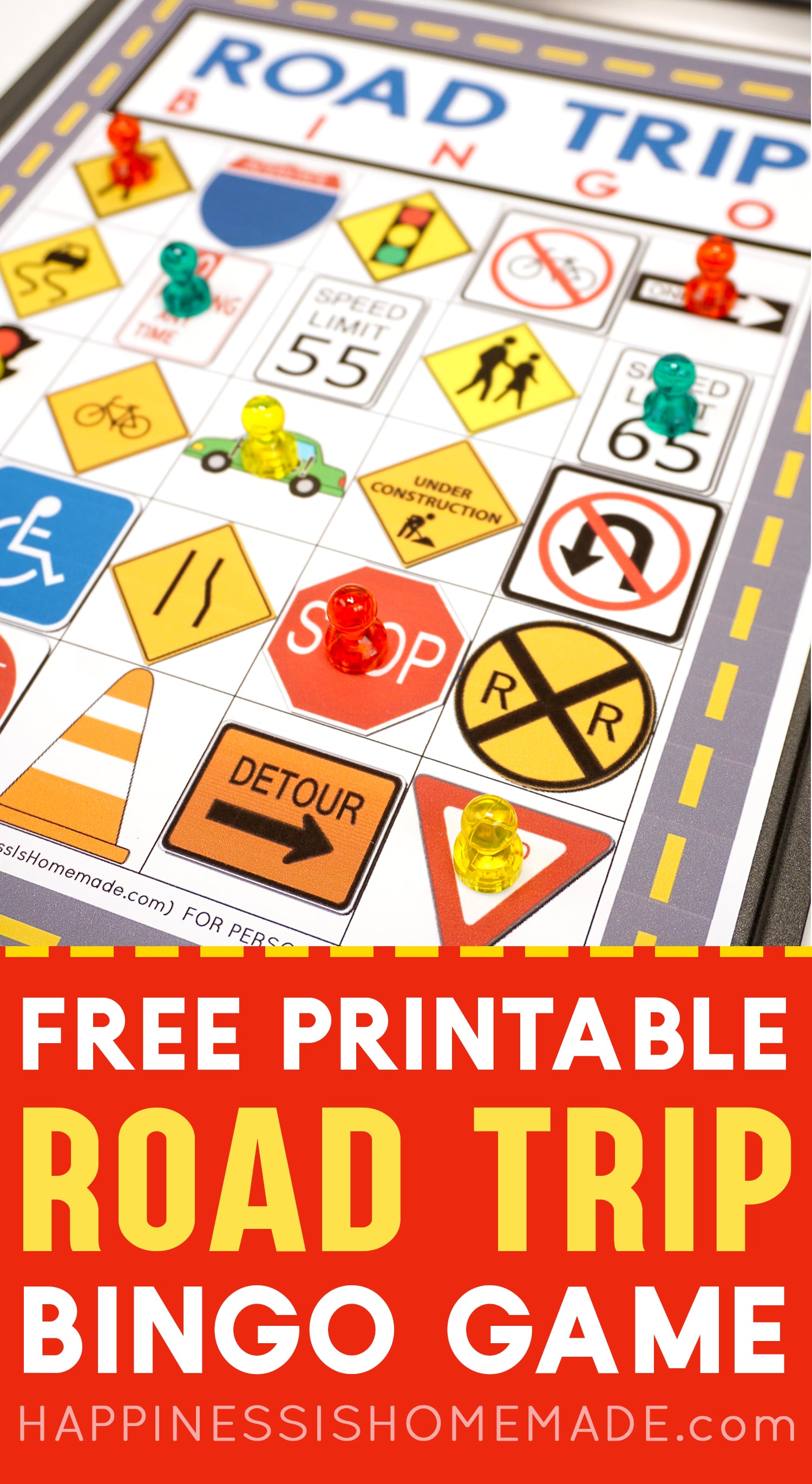 free printable road trip bingo game