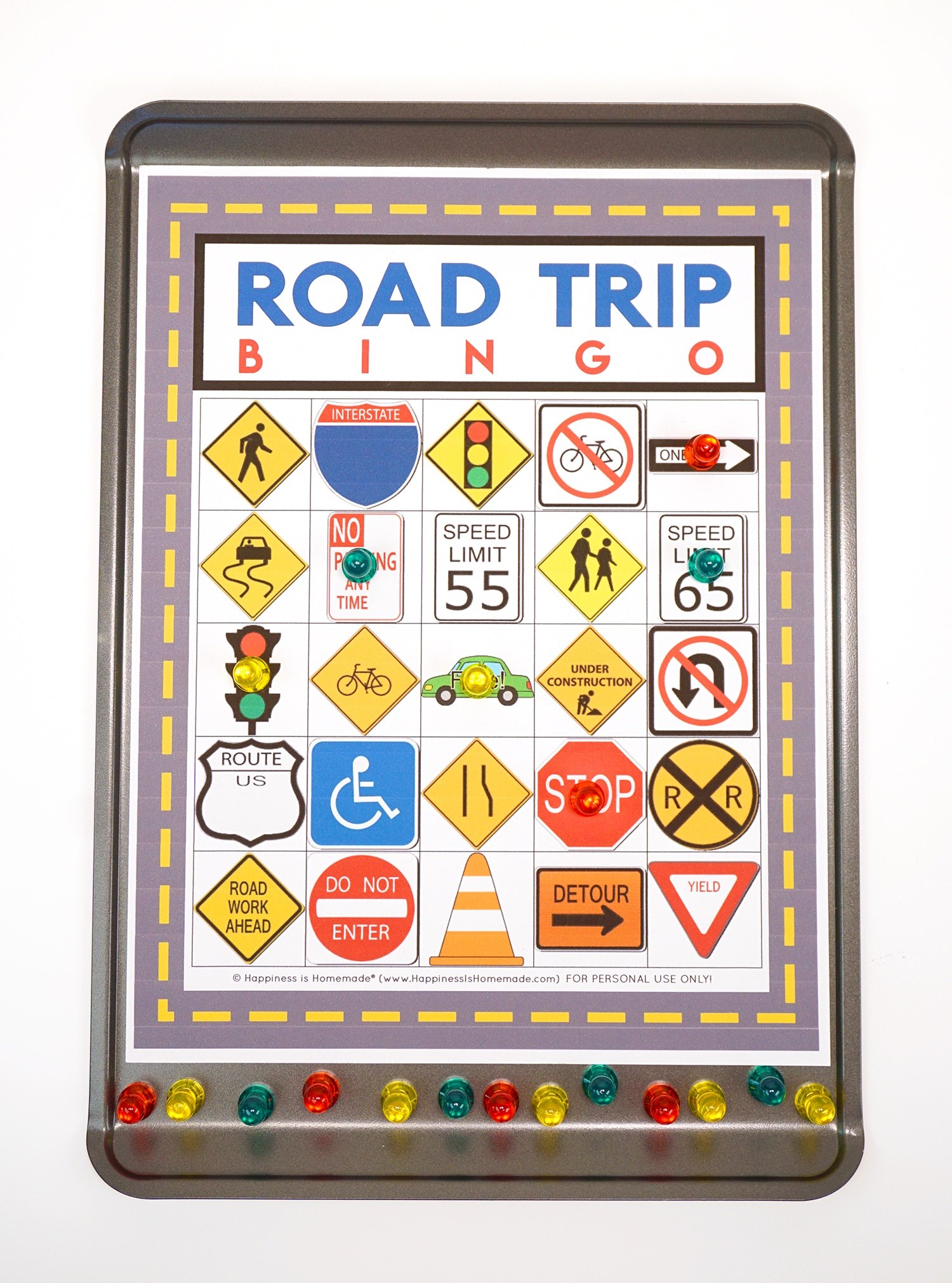 Personalized Travel Games for Kids, Road Trip Activities, Bingo