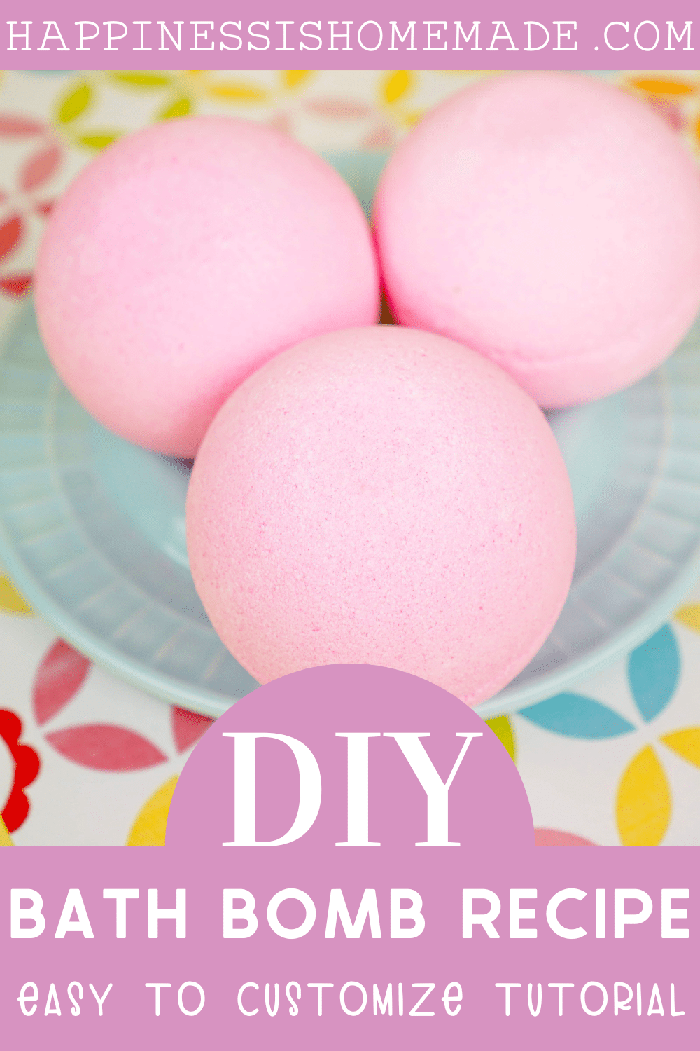 DIY Bath Bomb Recipe Pin Graphic